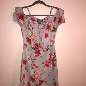 Grey Floral Dress-Worn Once